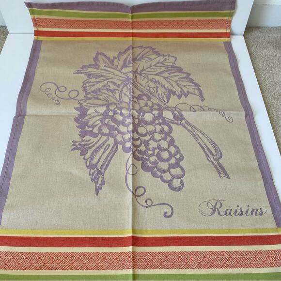 Linvosges Set of 3 Three Tea Towels Raisins Pommes Poires - Picture 9 of 10